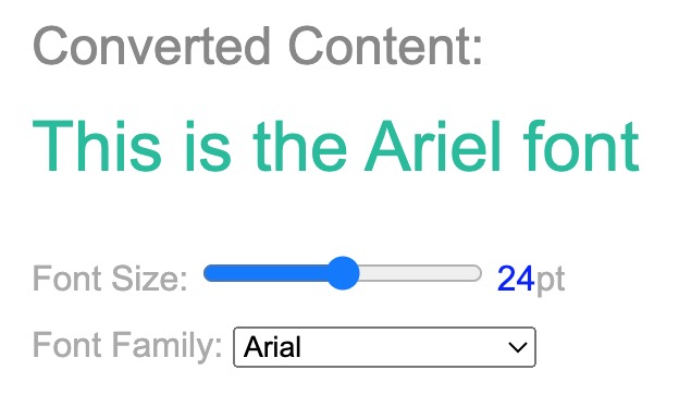 Arial Font
