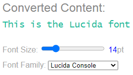 Lucidia Font