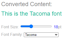 Tacoma Font