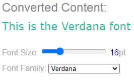 Verdana Font